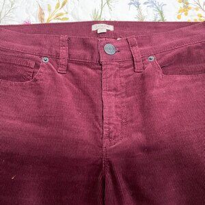 Deep cranberry corduroy pants